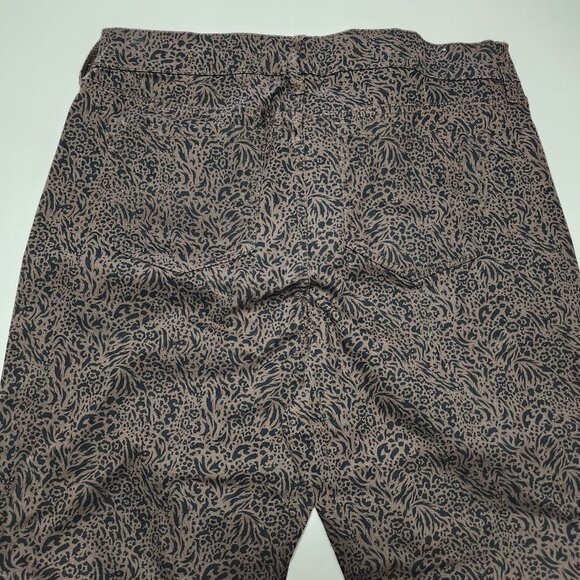 Code Bleu Brown Artsy Animal Print High Rise Straight Leg Jeans - Picture 3 of 8
